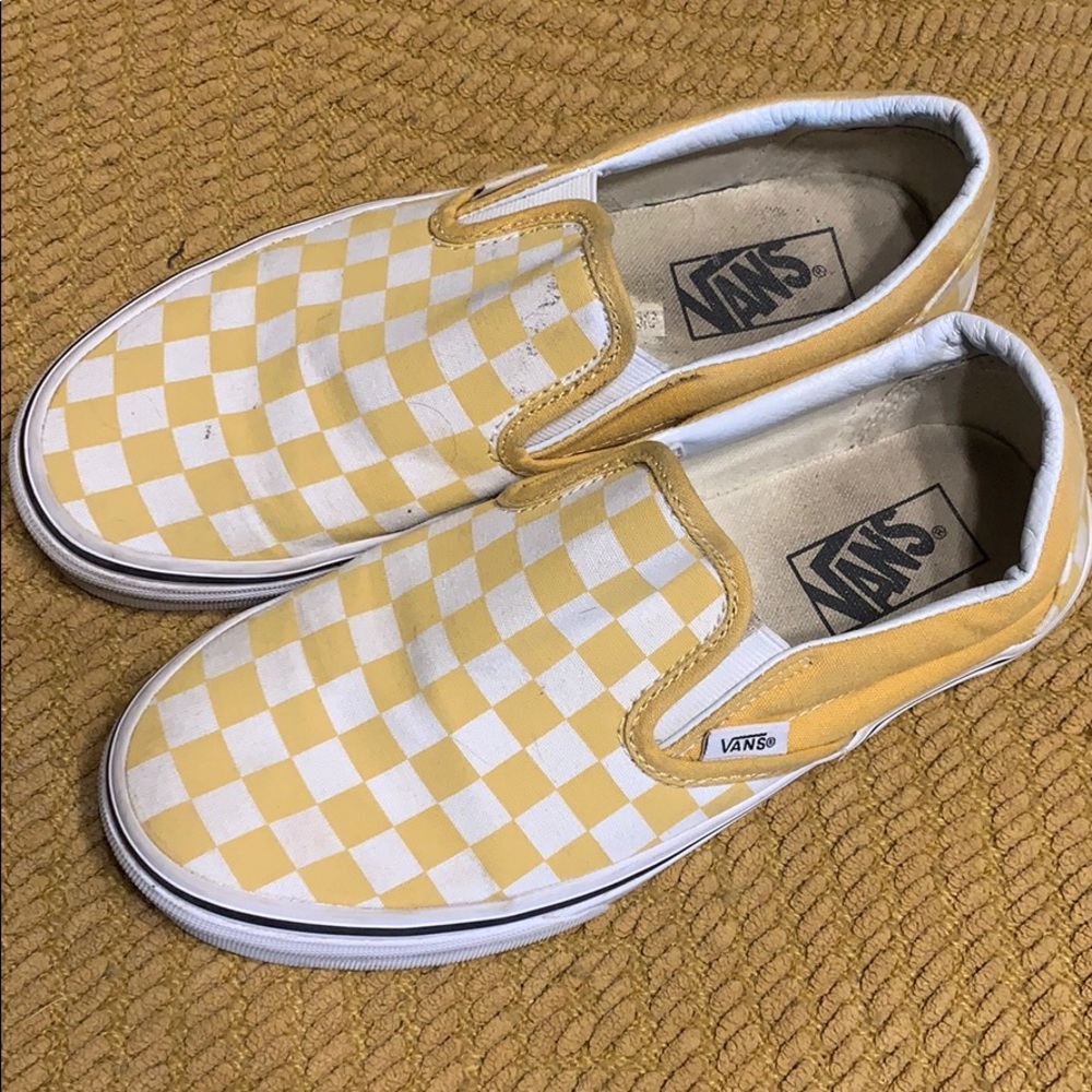 Yellow slip on vans